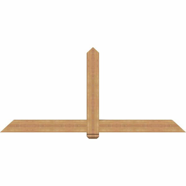 Ekena Millwork Eugene Smooth Timber Gable Bracket, Western Red Cedar, 84"W x 38"H x 5 1/2"D x 5 1/2"F, 11/12 Pitch GBW084X38X0606EUG00SWR - main
